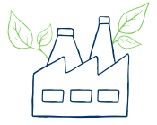 Icon representing the green factory of tomorrow